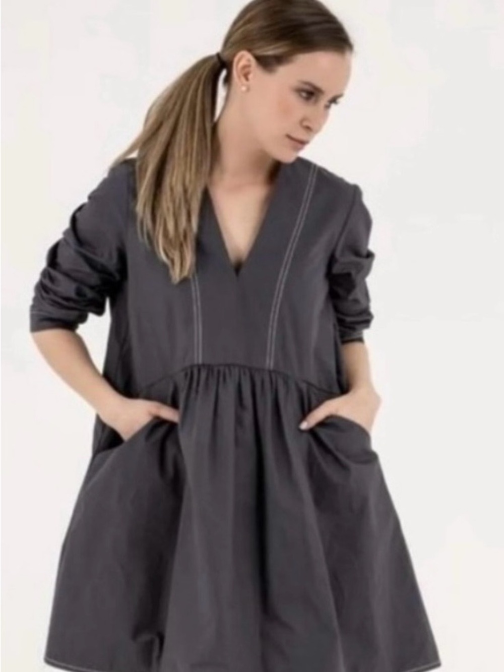 Zara The Dory Dress Grey Small